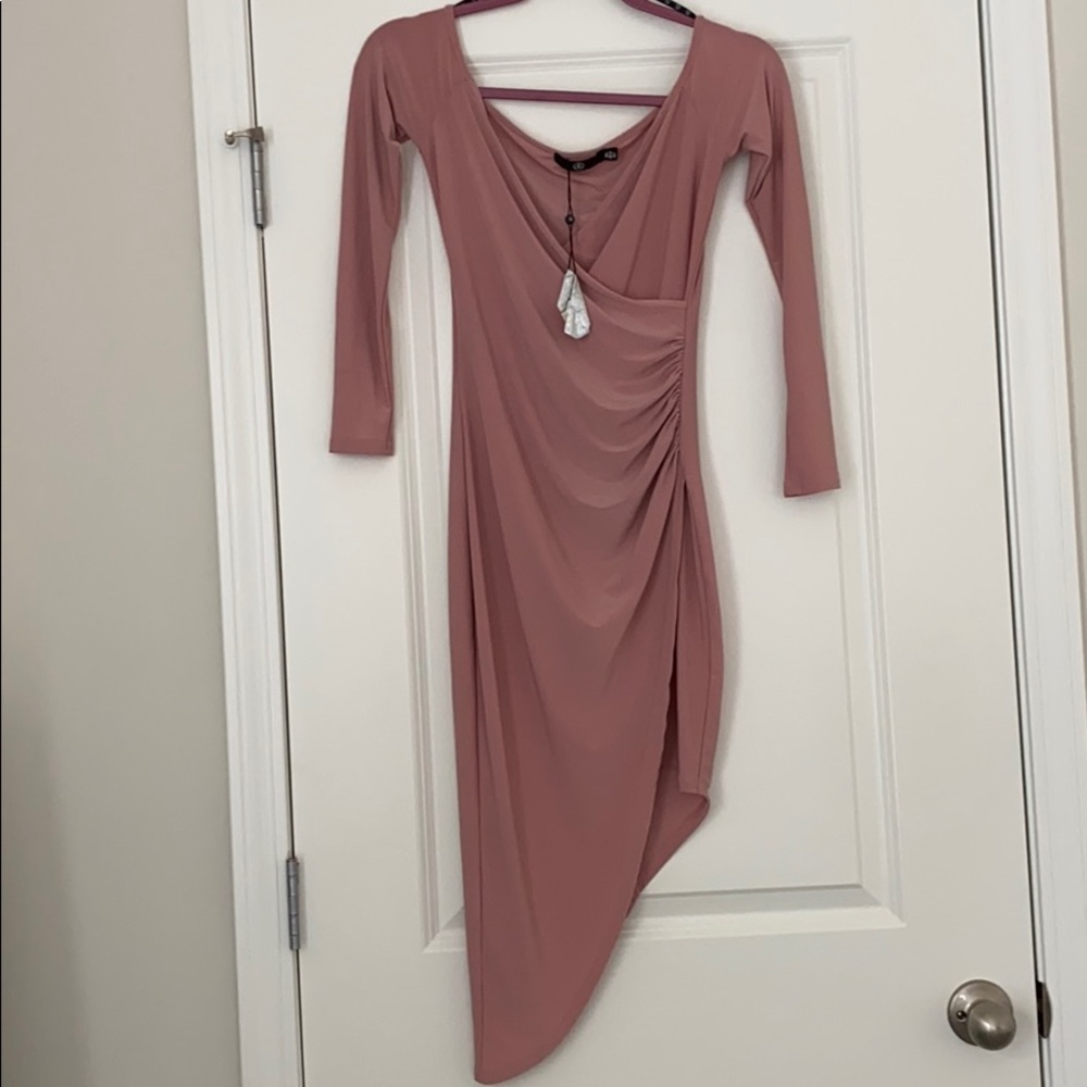 Missguided Asymmetrical Midi Dress